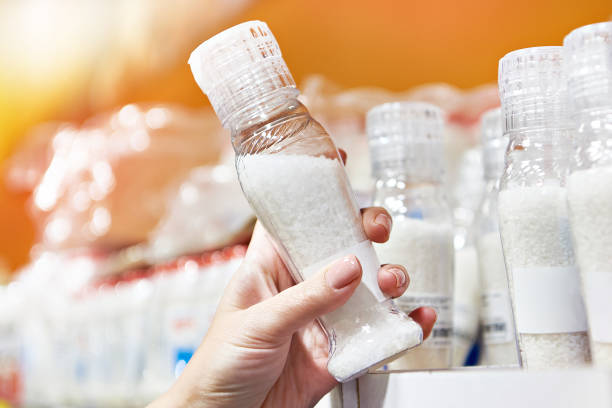 Salt in hand in store