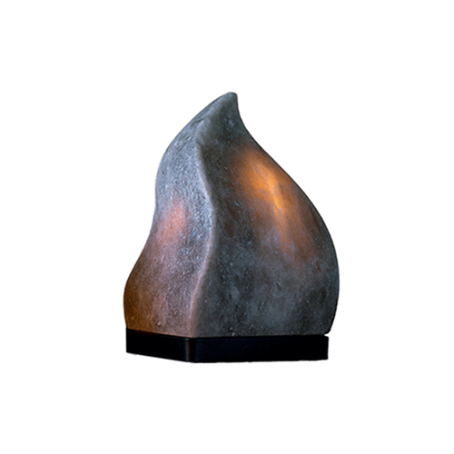 Himalayan Gray Flame Shape Salt Lamp
